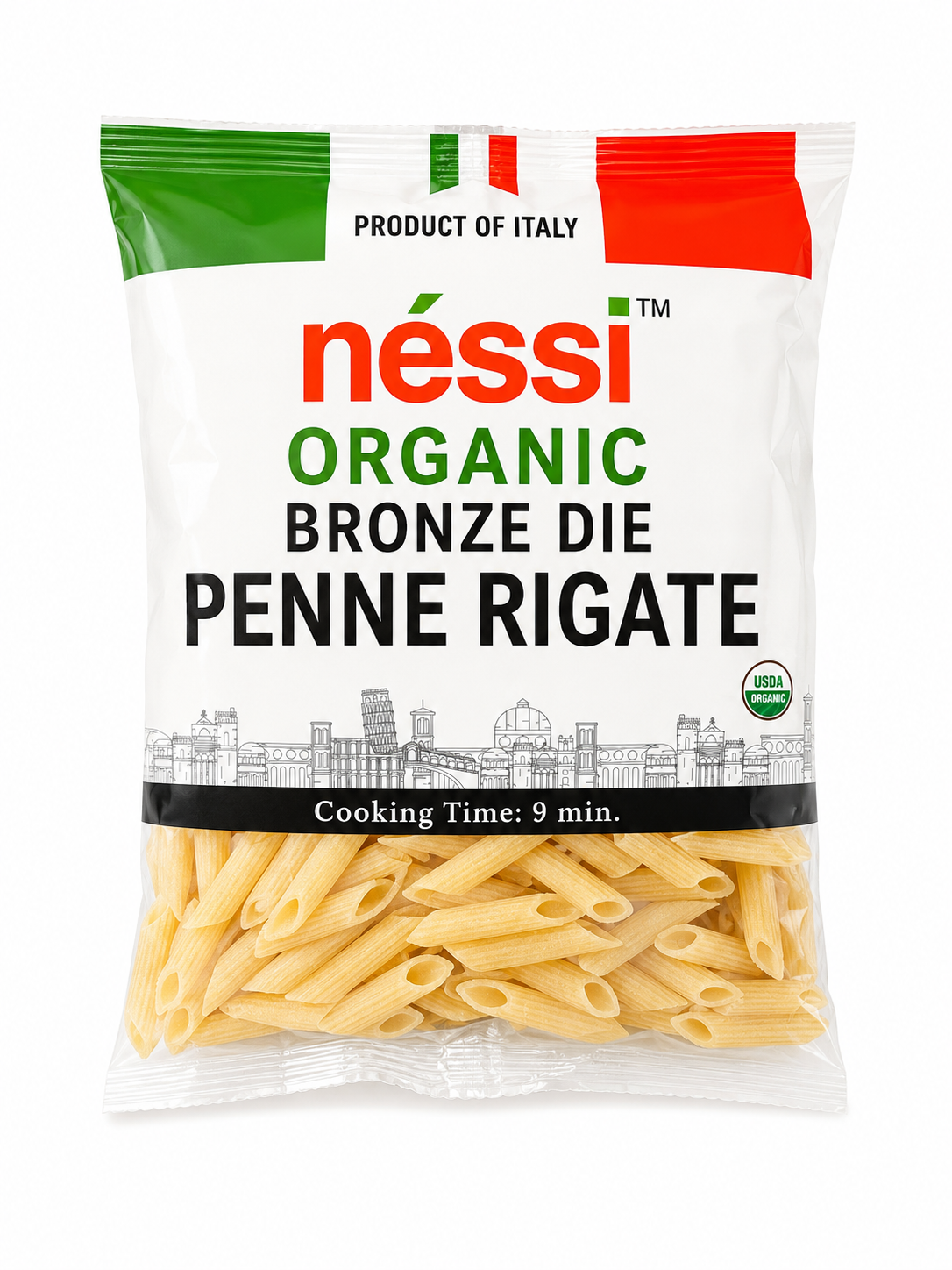 Néssi Organic Bronze Die Penne Rigate – 16oz