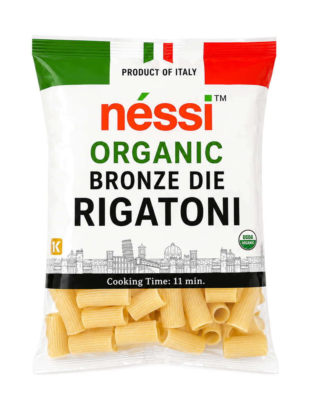 Néssi Organic Bronze Die Rigatoni – 16oz