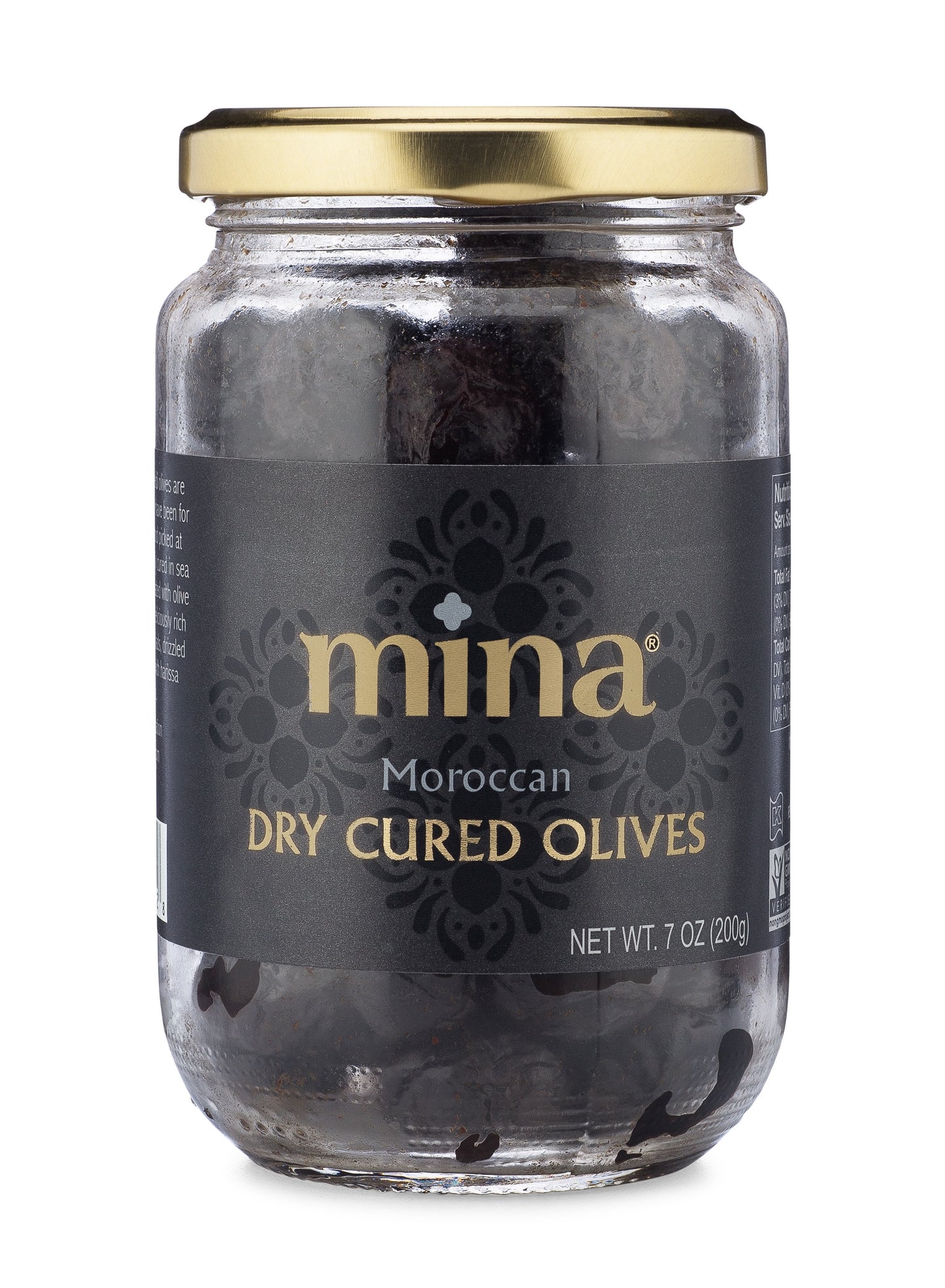 Mina Dry Cured Black Olives 6/7 oz