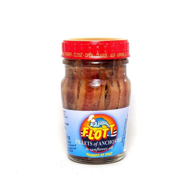 Flott Anchovy Fillets in Olive Oil - Jar 24/2.8 oz