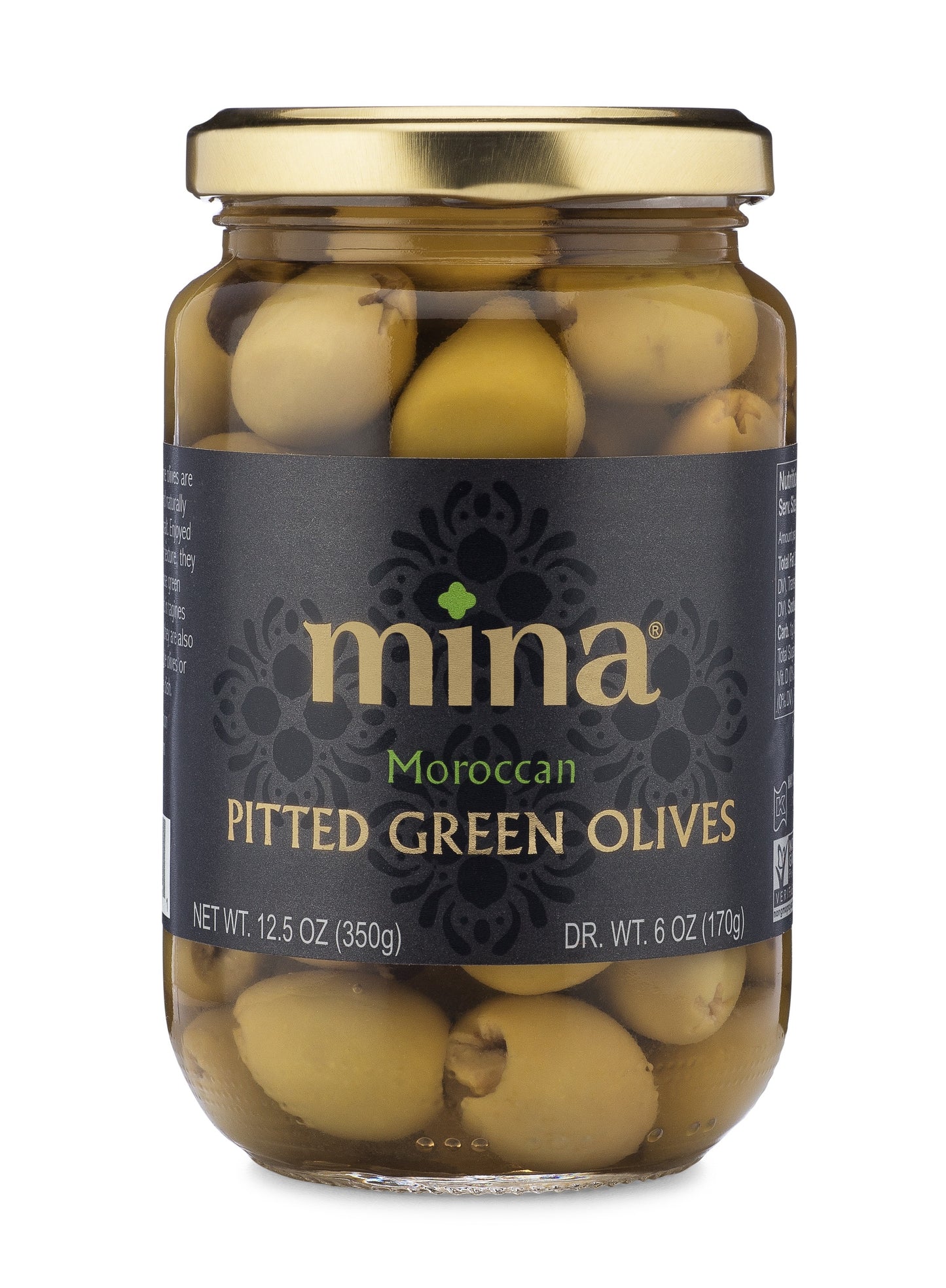 Mina Green Pitted Olives 6/12.5 oz