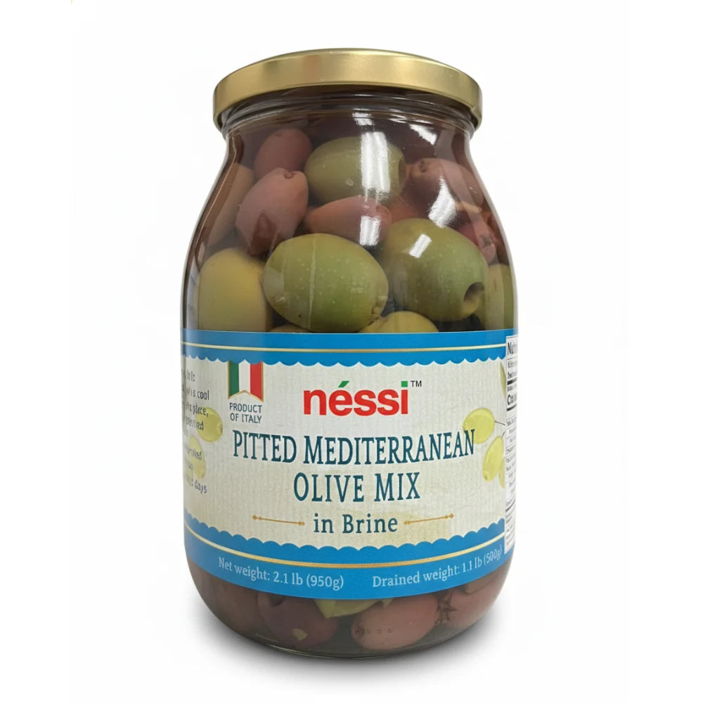Néssi Mediterranean Mix Olives 6/33.6 oz – wholesale case