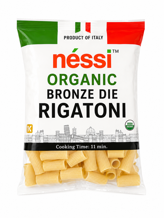 Néssi Organic Bronze Die Rigatoni – 16oz