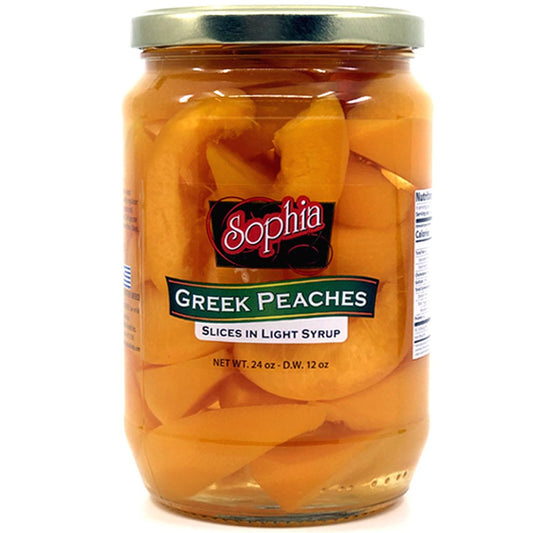 Sophia Greek Peach Slices 12/24 oz