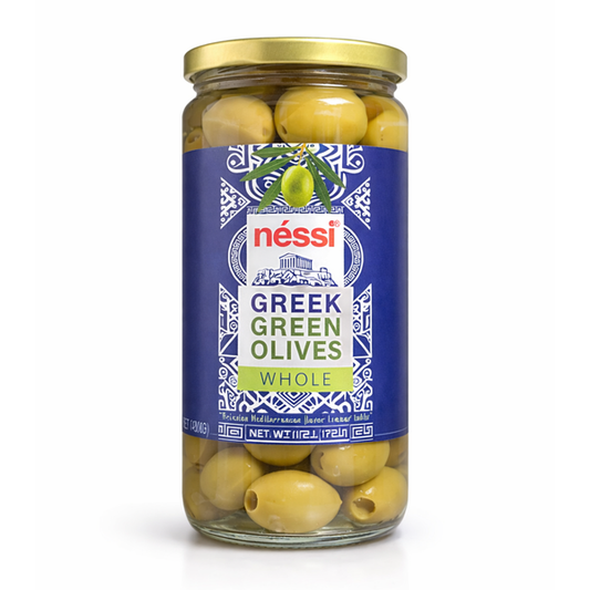 Néssi Greek Green Olives Whole 12oz | B2B Wholesale