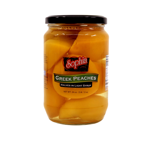 Sophia Greek Peach Halves 12/24 oz